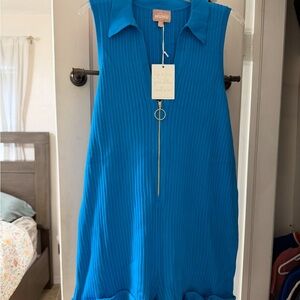 Show Me Your Mumu Blue Ribbed Romper